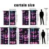 2PCS Neon Pink Love Technology Style Curtains   Trendy Cool Style   Suitable for Bedroom and Living Room   Pull up Pocket Style