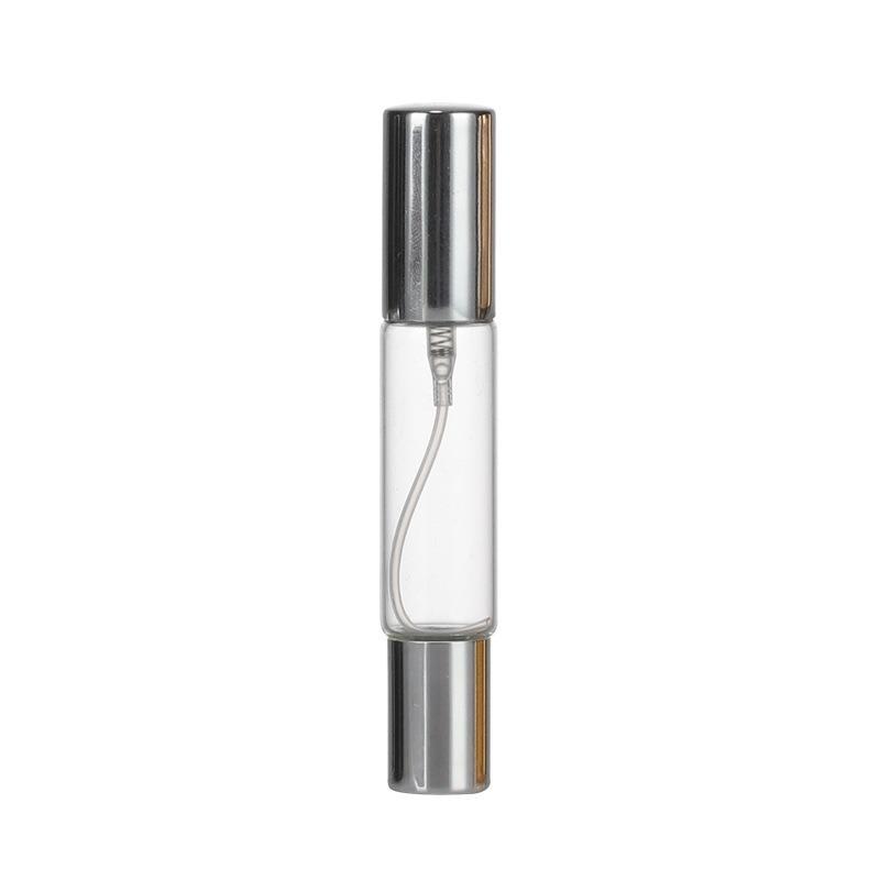 10Ml Double-Headed Perfume Glass Bottle Rolling And Mist Spray Aluminum Nozzle Glass Bottles Refillable Empty Fragrance Atomizer
