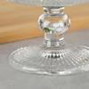 6x Grooved Glass Cups On a Stand for Ice Cream Desserts 270ml
