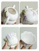 Chinese Ceramic Teapot Teacup Ball Hole Filter Handmade Flowers Porcelain Tea Pot Beauty Tea Infuser Kettle Household Teaware