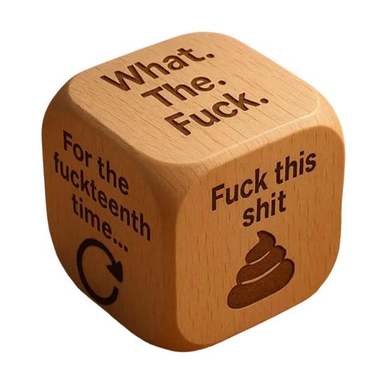 Office Stress-Relief Dice Funny Desk Work Dice Handmade Wooden Gag Gifts for Coworkers Workplace