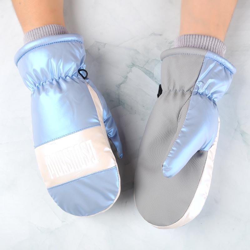 2024 Women's Waterproof Ski Mittens, Fleece-Lined, Warm & Cute, Fingerless for Cycling & Snowboarding