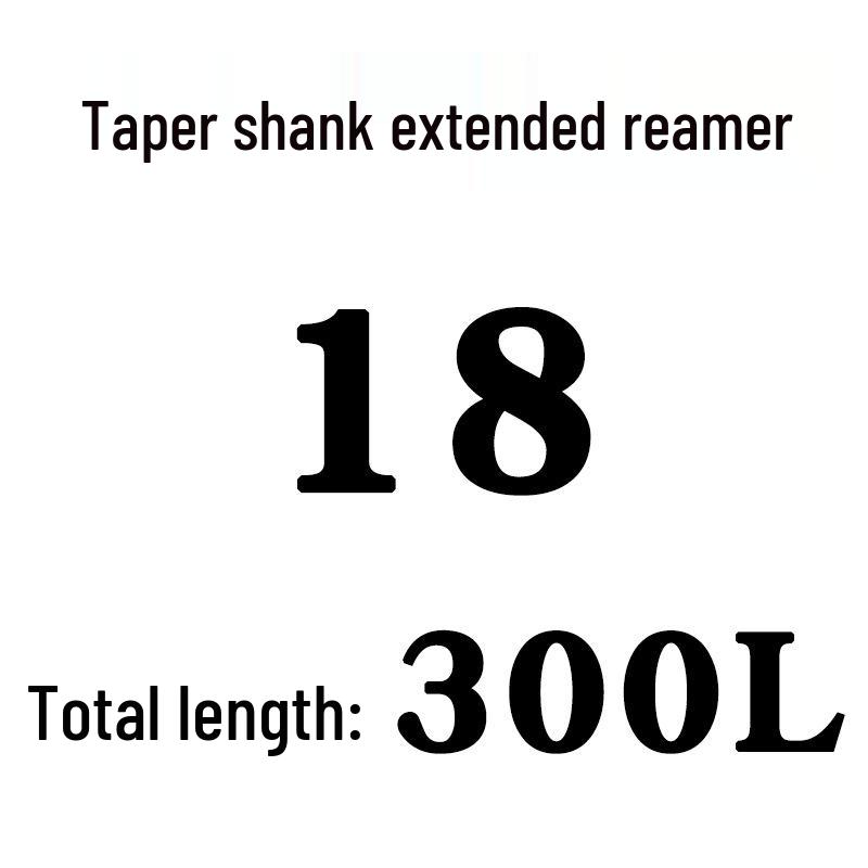 Extra Long High-Speed Steel Taper Shank Machine Reamer for Deep Holes, Sizes 16, 18, 20, 22, 24, 25, 30, 40