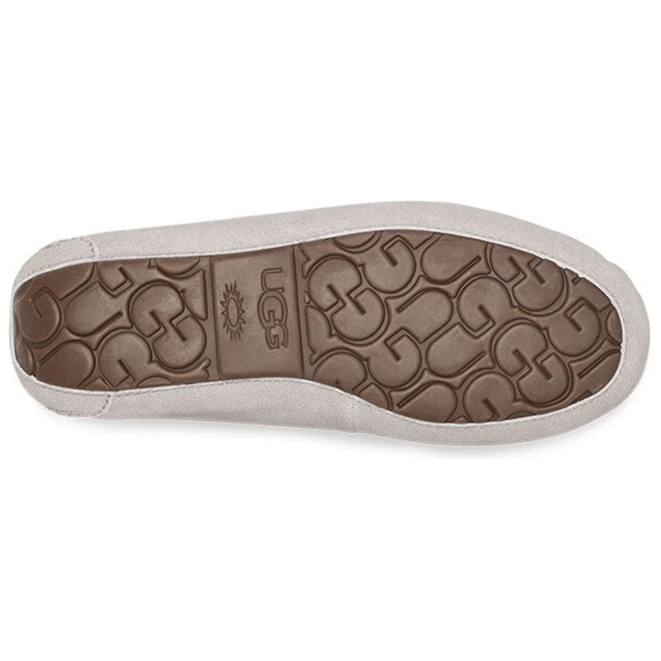 UGG Dámské mokasíny z ovčí kůže s plyšovou podšívkou, kulatou špičkou a nazouvacím designem, hnědé 1135112-GOA