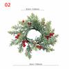 Artificial Christmas Candle Rings with Red Berry Christmas Table Decoration Candle Holder Rings Plastic Small Xmas Candle Wreath