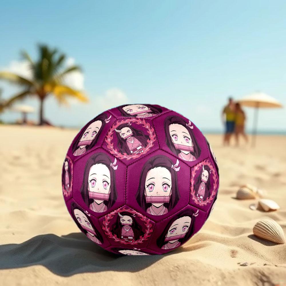 1pc Demon Slayer Kimetsu no Yaiba Soccer Ball Size 5 Indoor Soccer Ball Fashion Colorful Backyard Game - Great For Sports Fans Gift HE18