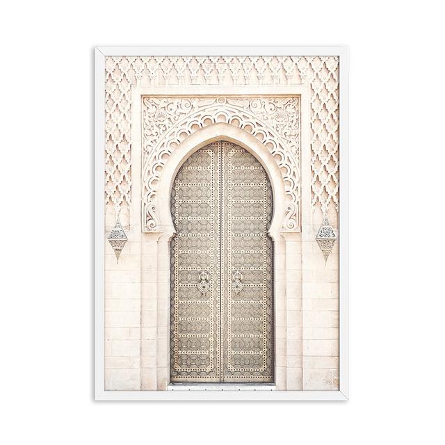 

Марокканская дверь, исламская архитектура, богемная арабская каллиграфия, настенное искусство, холст, постер, принт, настенные панно, декор в стиле бохо 50X70cm No Frame