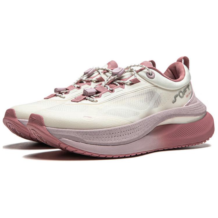Li-Ning Soft Go Max Retro Versatile Shock Absorption Non-Slip Wear-Resistant Breathable Support Rebound Low-Top Casual Shoes Women Sneakers AGLU046-3