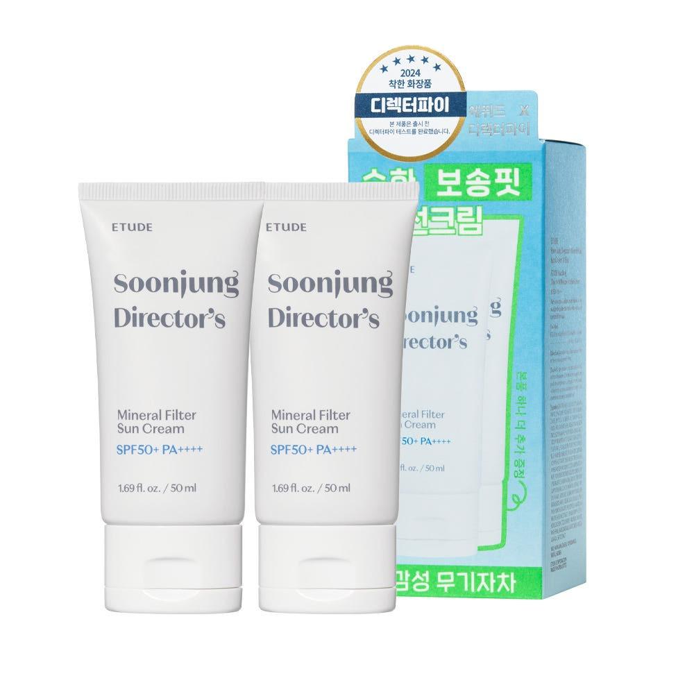 ETUDE Soon Jung X Director s Mineral Filter Sun Cream 1+1 (50mL+50mL)