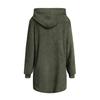**Winter Loose Plush Women's Long Sleeve Hooded Zip Up Cardigan Jacket Fuzzy Fleece Coat**