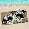 Dollar Alec Monopoly Cartoon Anime Beach Swimming Towel Soft Absorbent Washcloth Children's Gifts for Kids Travel Camping Gym
