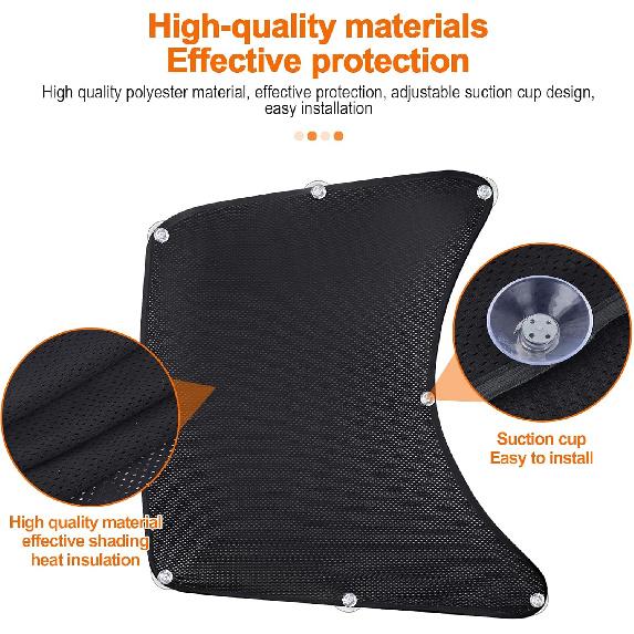 Side Window Sun Shade For Semi Truck - Large Size (24"X22") - Ized For Freightliner Volvo VNL International Trucks - Semi Truck Accessories - UV