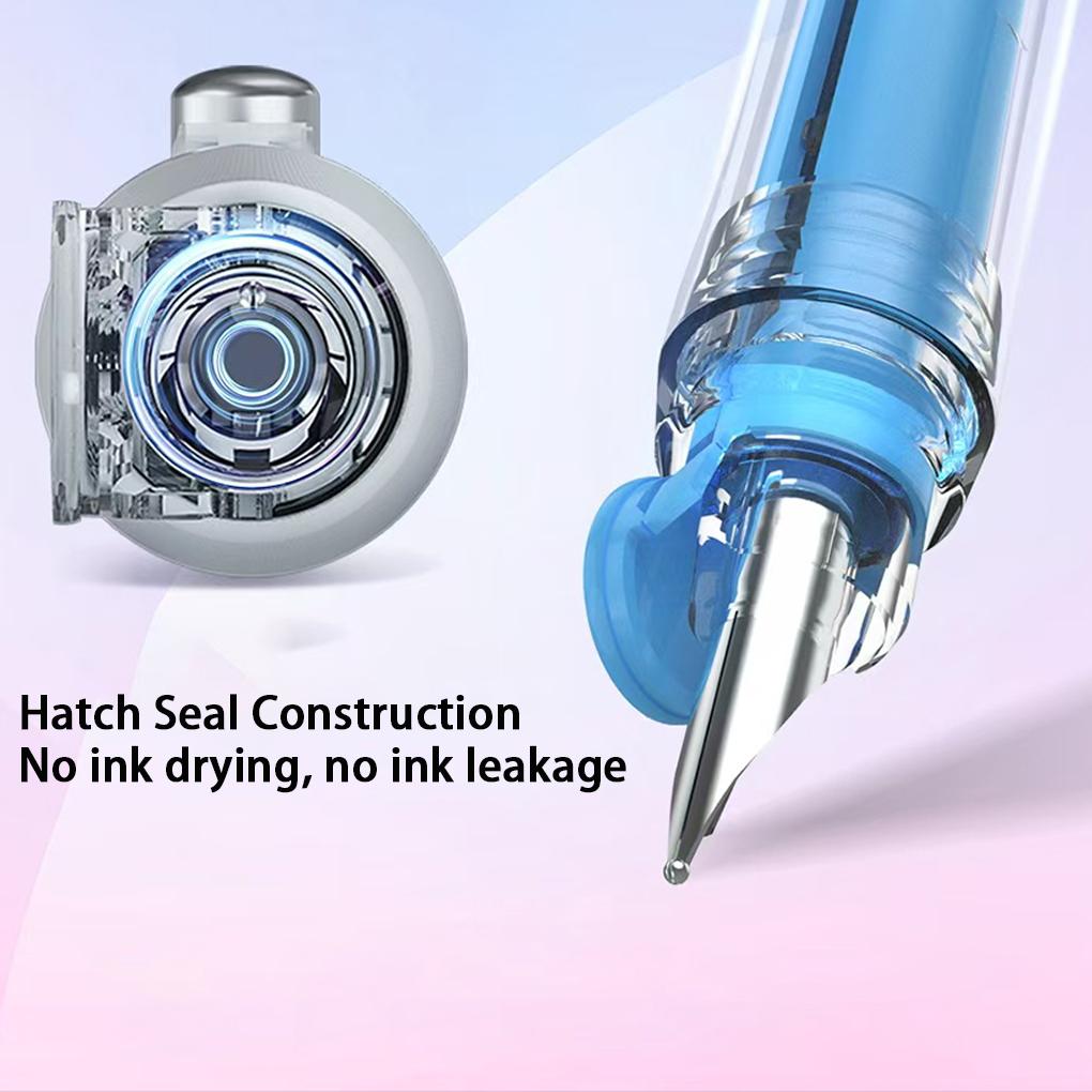 Fountain Writing 5 No Leakage Retractable Fountain Pen 0.38mm Ink For Fountain Leak-Free Clear Ink Retractable