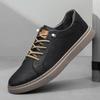 Italian Mens Shoes Genuine Leather Comfortable Casual Shoes Classic Lace Up Business Shoes New Office Dress Walking Men Sneakers