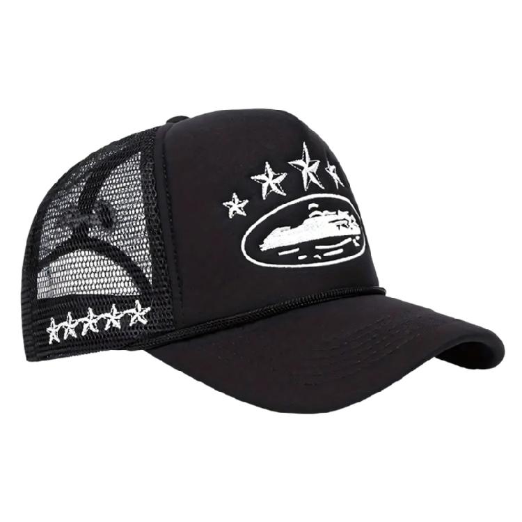 Trendy Adjustable Baseball Hat Cotton Sun Hat with Embroidery Pentagrams For Adult and Teens Daily Sport Activity Wear