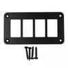 Heavy Duty Aluminum Alloy Rocker Toggle Switch Mounting Bracket Four Way Waterproof Panel Housing Holder for Car RV Marine Truck