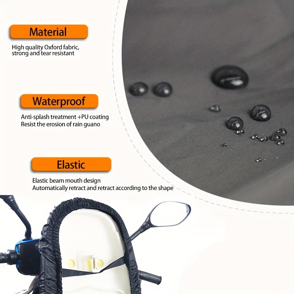 Motorrad Regen Sitzbezug Universal Flexibel Wasserdicht Sattelbezug Schwarz Staub UV Sonne Schutz Genäht Motorradzubehör
