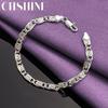 CHSHINE 925 Sterling Silver Men Geometry Bracelet For Women Wedding Party Fashion Charm Jewelry