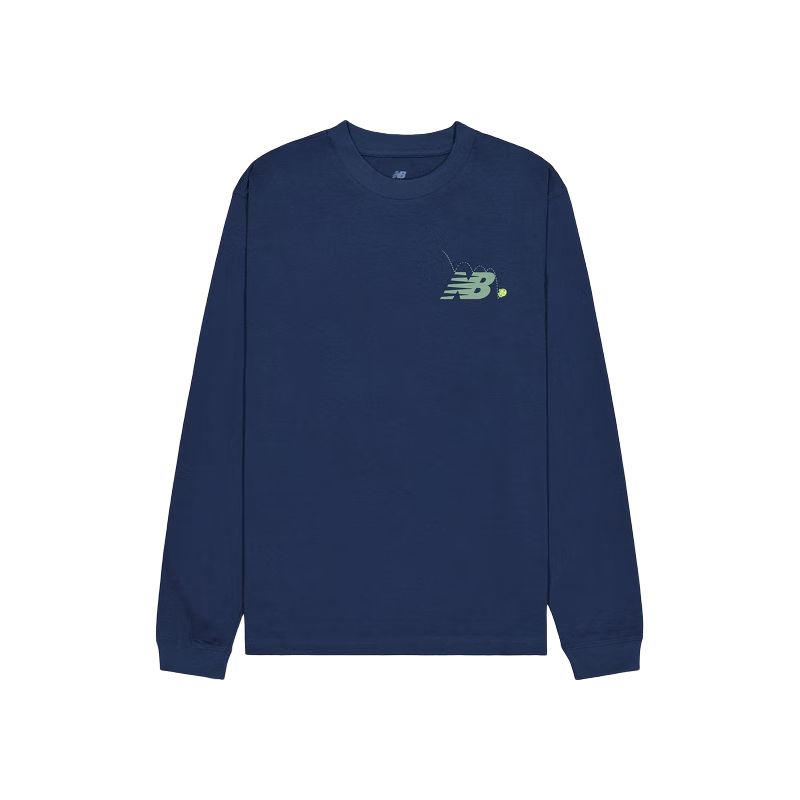 New Balance T Shirts Men s Blue Crew Neck Moderate MT43576-NNY S