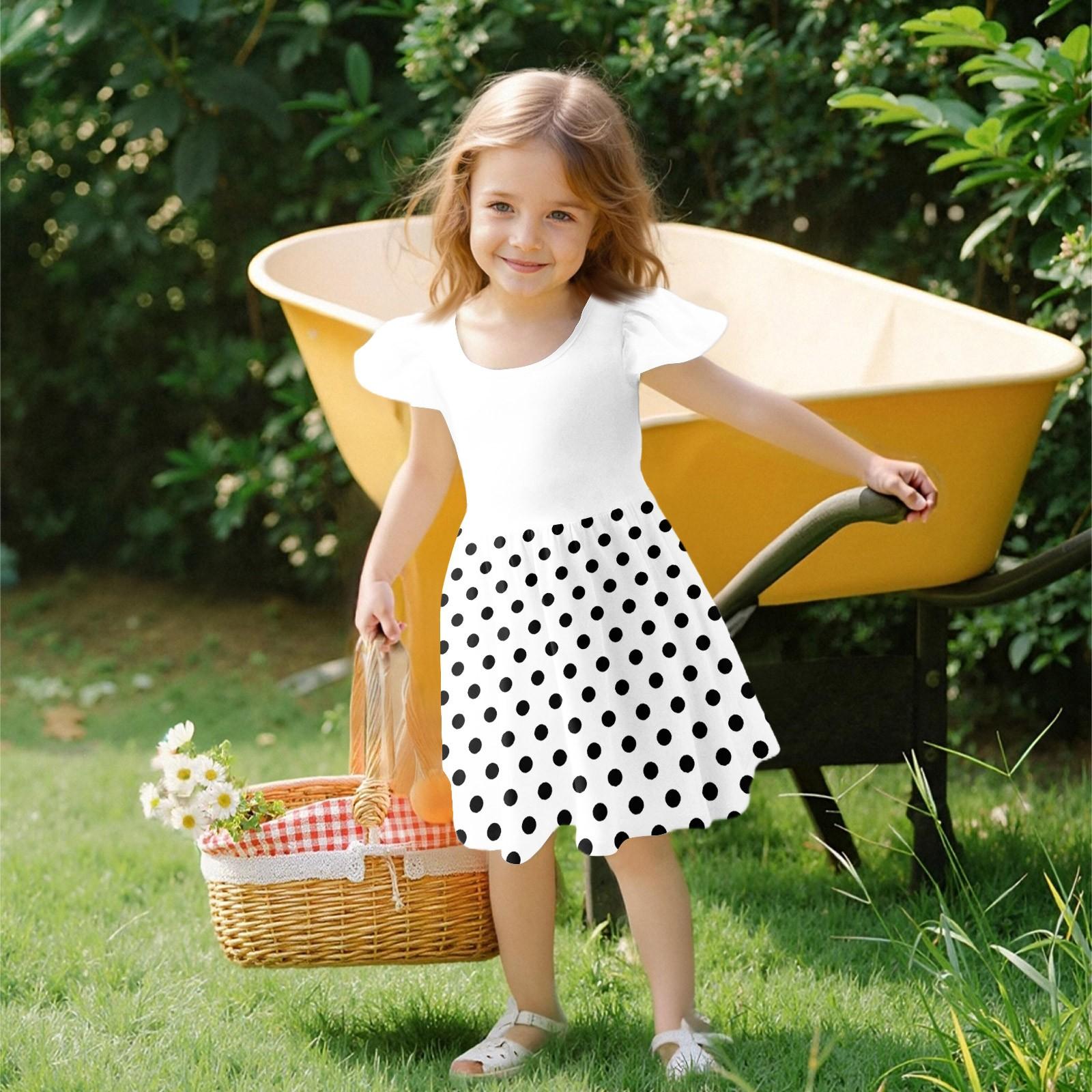 

Девочки Платье с рукавами для малышей Платья Повседневные платья для вечеринок и школ Одежда для девочек 120 белый