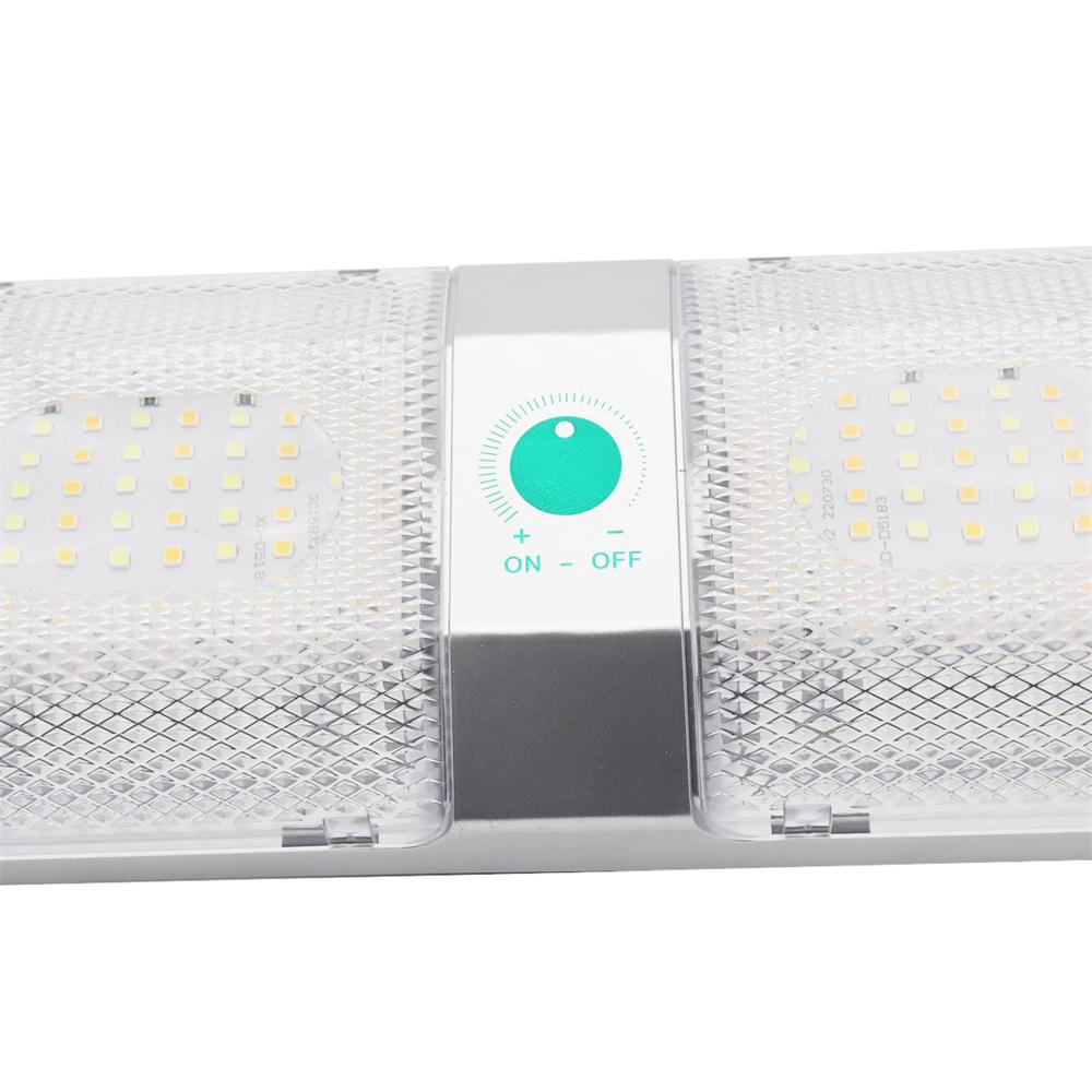 12V Interior 180 LED Ceiling Light for Boat Camper Trailer Caravan Double Light Infinitely Touch Dimmable
