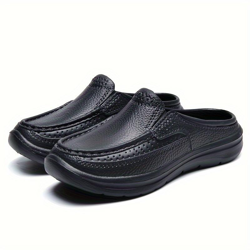 Men's Heel-less Shoes, Lightweight Non-slip Slip-on Casual Slippers, Suitable for Outdoor Walking Slippers