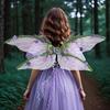 Purple Fairy Wings Adult - Butterfly Wings Forest Elf Wings with Purple Flowers, Leaves, and Vines Photo Shooting Role Playing