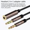 Universal Audio Wire Gold Plate Plugs Mobile Headset Becomes Computer Headset Adapters Headset Audio-Extend Cable