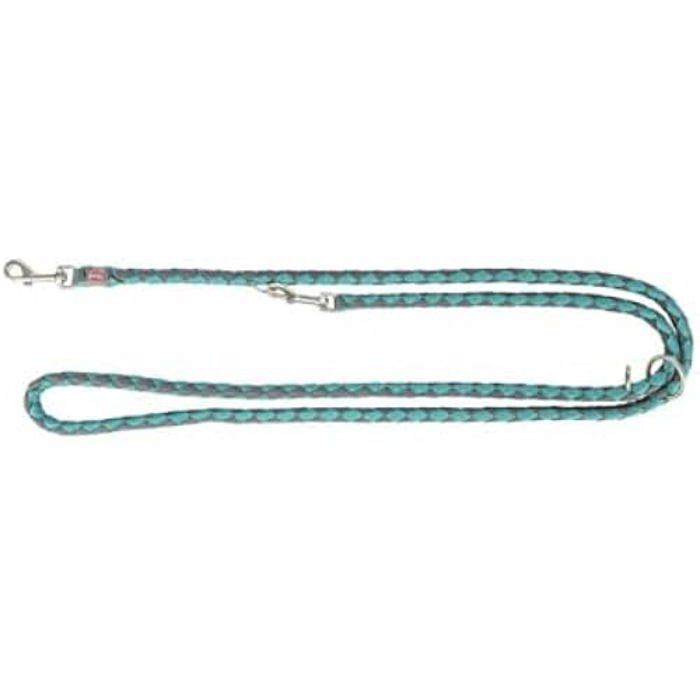 Laisse Pour Chien - TRIXIE - Cavo Réglable - Aqua/Graphite Gris - Nylon - Multi-positions
