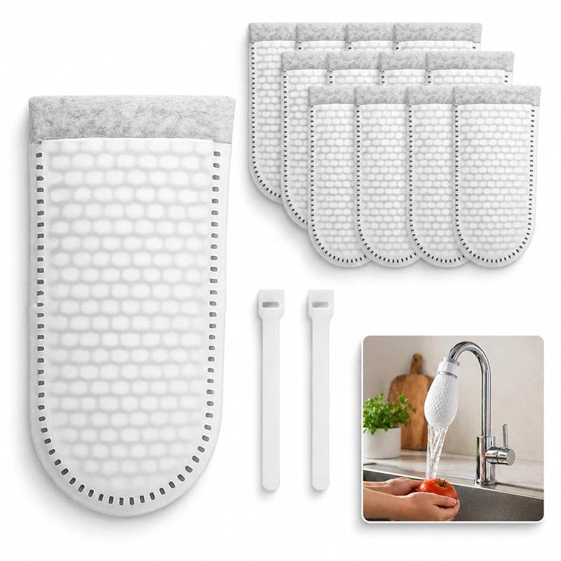 A25F-Water Filter DIY Faucet Filter Bags Faucet Filter Bags Disposable Filter Cotton Bag белый