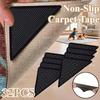 4/8pcs Triangular Carpet Anti Slip Stickers for Tile Floor Carpet Corner Pads Washable and Reusable Bathroom Rug Fixed Paste