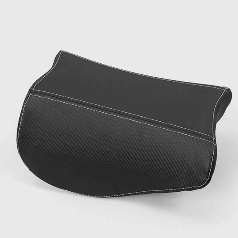 High Elasticity Comfortable Carbon Fiber Pattern Motorcycle Seat Cover Cushion With Non Slip Surfaces And Elastic Straps