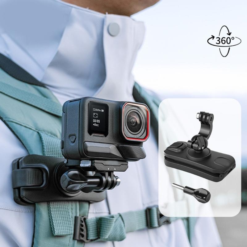 MultiDirectional Backpack Strap Mount Clip for Camera Clip Outdoor Photography for 0.5-10mm Thickness Strap Use