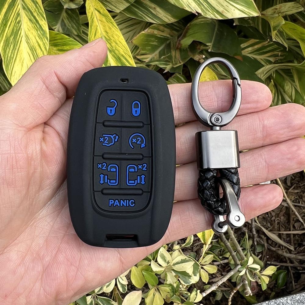 6+1 Buttons Silicone Car Key Cover Case For Chrysler Pacifica     Voyager  Proximity Smart Remote Key