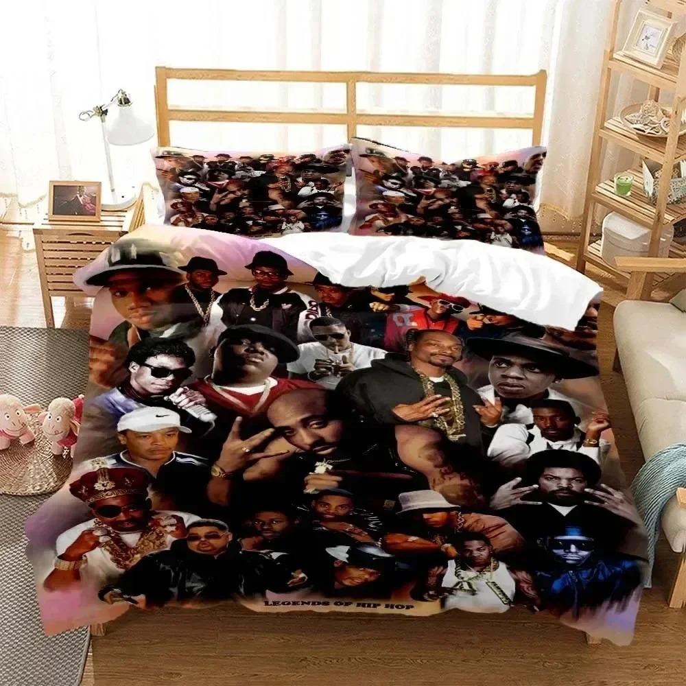 Comforter Hip Hop Rapper Bedding Set Boys Girls Twin Queen Size Bed Kids Adult Fashion Home Textileextile