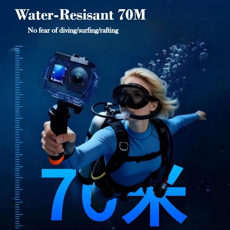 Waterproof Case for DJI Osmo Action 6 Waterproof Housing Sports Action Camera Diving Protective Case Cold Shoe Expansion 70Meter