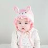 Rabbit Ear Infant Beanie Hats Solid Color Kids Pullover Cap Fashion Baby Knitted Hat  Outdoor