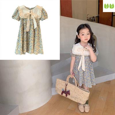 Fashion Girls Dress Children Floral Princess Dress Casual Baby Skirt