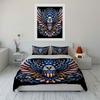 Patriotic Eagle Design Set Exquisite Three-Piece Bedding Set Gift For Kids And Adults