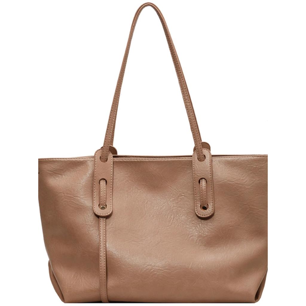 Large-capacity Bag Women's Autumn and Winter Versatile 2025 New Simple Shoulder Bag College Student Class Bag Commuter Tote Bag