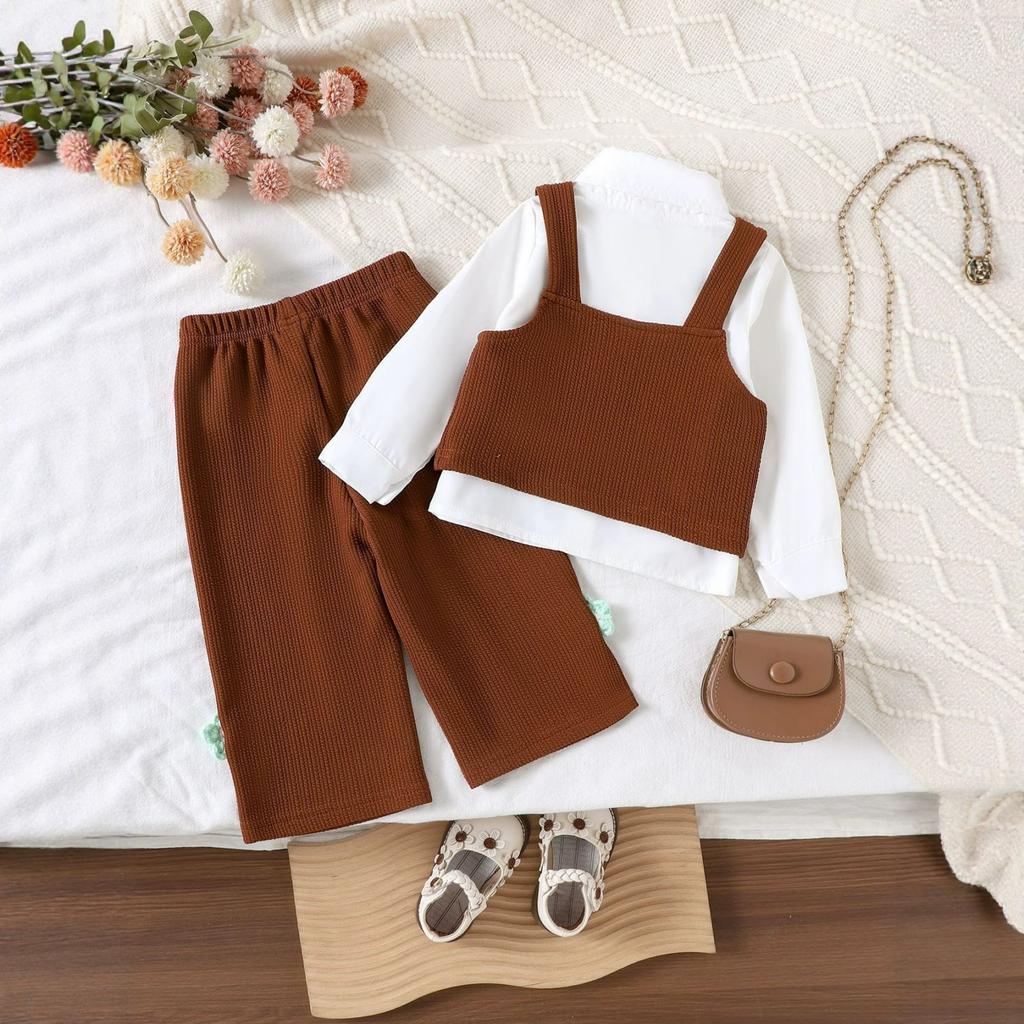 Kids Casual Long-Sleeve Set, Comfortable Daily Wear Outfits