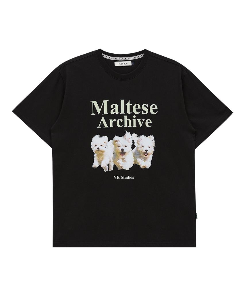 WAIKEI Maltese Archive Short Sleeve T-Shirt Black