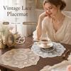 1/2/6pcs Flower Embroidery Lace Tablemats Round Vase Table Lamp Pad  Home Decor