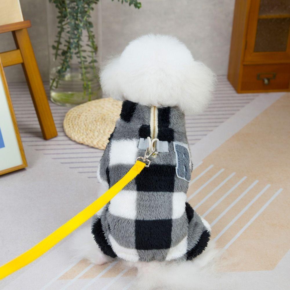 Double-faced Pile Puppy Jumpsuit Warm Pet Jacket Coat New Dog Clothes  Winter