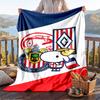 Warm Flannel Blanket Chivas Pattern, Lightweight Comfortable Throw Blanket for Bed Sofa Use