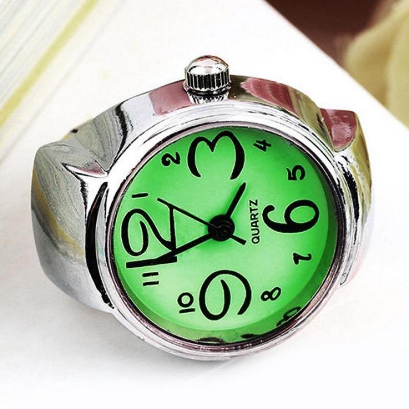 Ring Watches Unisex Lady Girl Steel Round Elastic Quartz Finger Ring Watches Couple Accessories