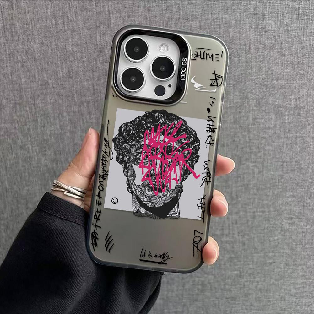 Painted Phone Case for iPhone 11 14 15 16 iPhone 17 11 12 13 for 17 14 15 16 Pro14 15 16 Pro Max for Samsung S25 Ultra S24 S25 A36 A56 A16 Hard Cover
