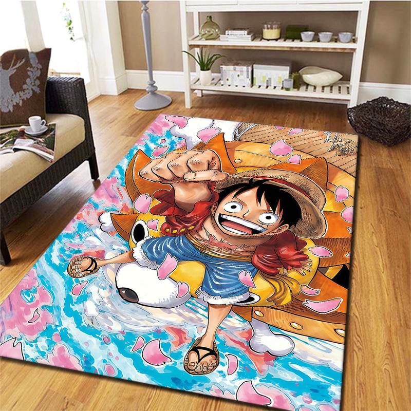 One Piece Monkey D Luffy Carpet Rug For Living Room Bedroom Home Sofa Decoration Kids Play Nonslip Floor Mat