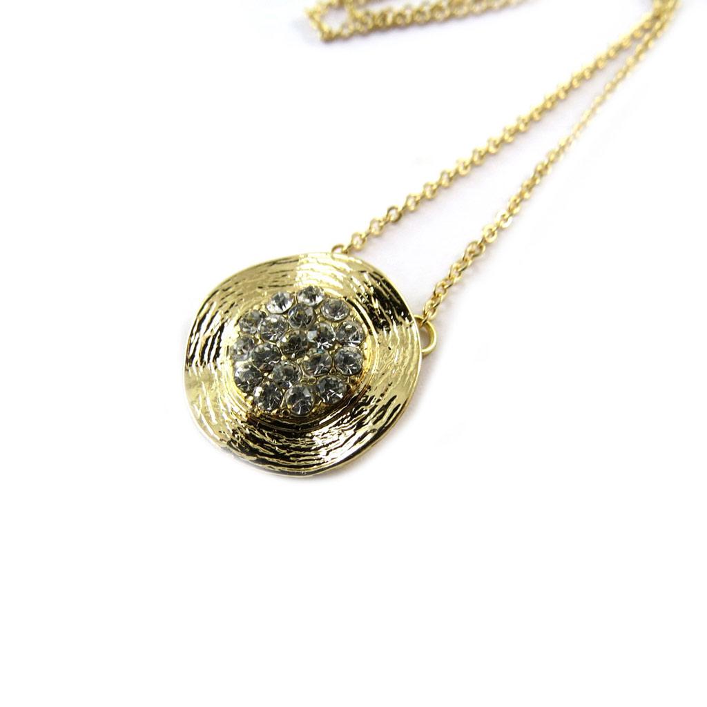 Les Trésors De Lily [N8794] - Golden 'Sissi' Designer Necklace