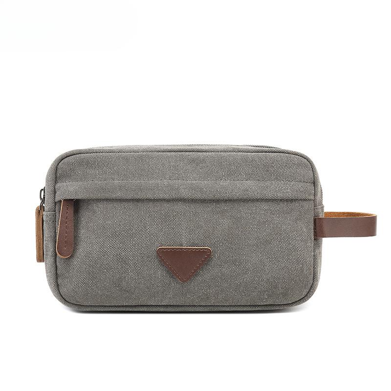 Simple Men's Clutch Bag Canvas Clutch Bag Retro Toiletry Storage Bag Makeup Bag Pen Bag
